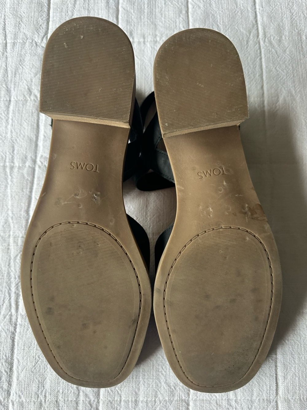 TOMS Jaclyn Mary Janes Black Leather - Picture 2 of 4